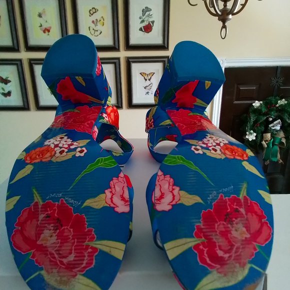 Aldo Lolla floral satin sandals sz6.5 - Picture 4 of 4